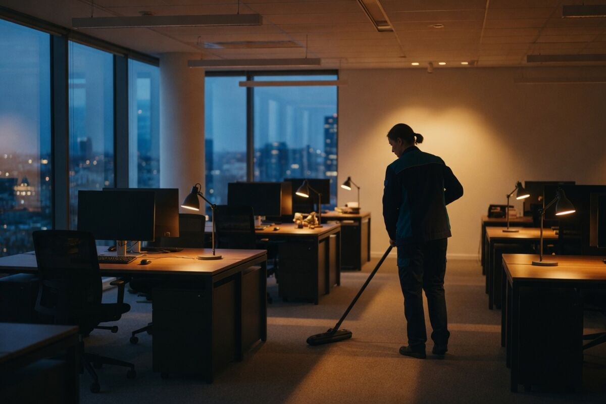 Intervento di pulizia uffici fuori orario lavorativo, servizio serale ProClean